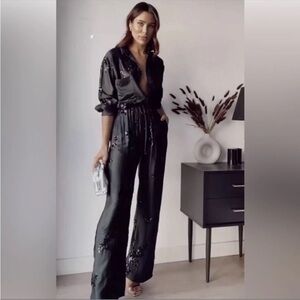 NWT Zara Black Sequin Women's Top